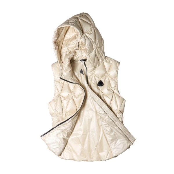 Iceberg Quilt Down Vest in Alabaster