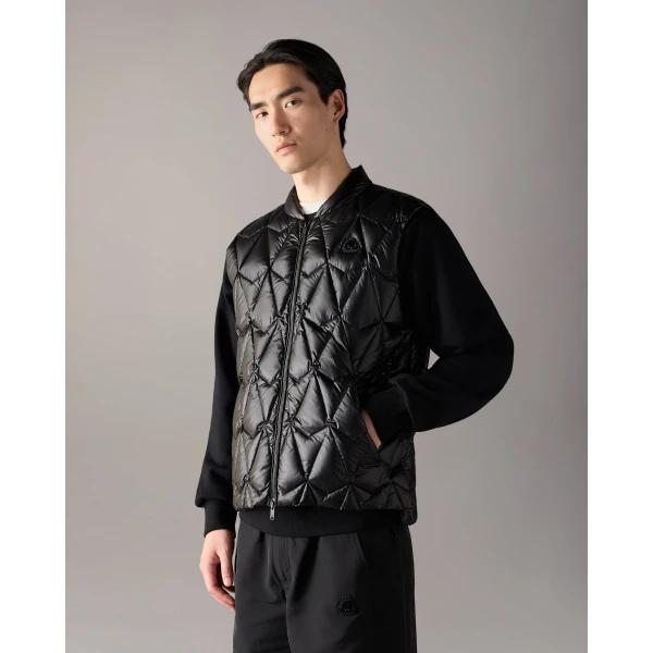 Moose Knuckles Iceberg Quilt Down Vest in Black | Men Jackets | Coveti