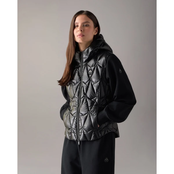 Moose Knuckles Iceberg Quilt Down Vest in Black | Vests | Coveti