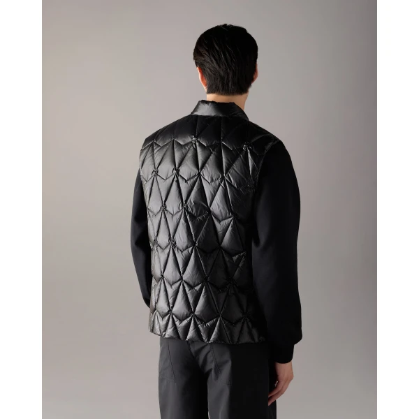 Moose Knuckles Iceberg Quilt Down Vest in Black | Men Jackets | Coveti