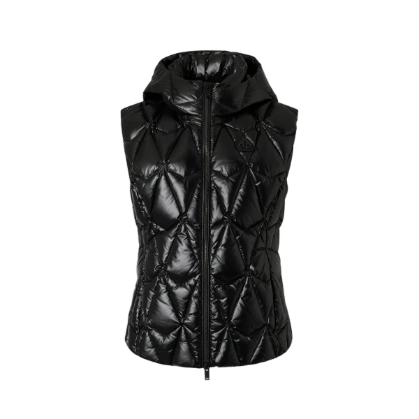 Iceberg Quilt Down Vest in Black