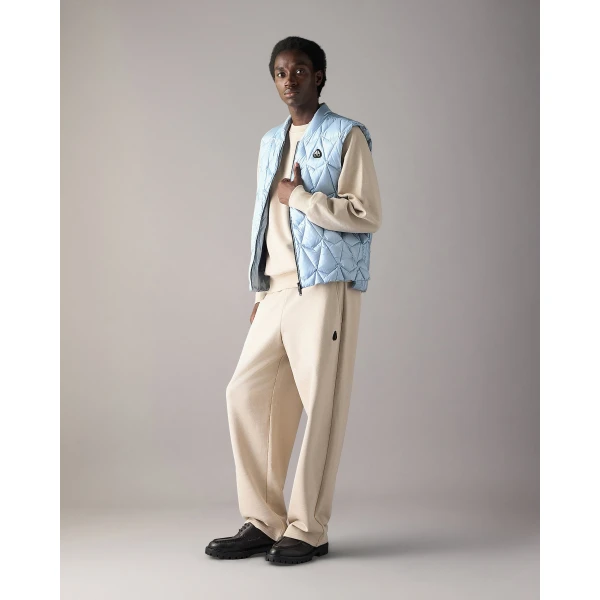 Moose Knuckles Iceberg Quilt Down Vest in Blue Ice | Men Jackets | Coveti