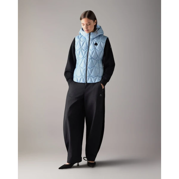 Moose Knuckles Iceberg Quilt Down Vest in Blue Ice | Vests | Coveti
