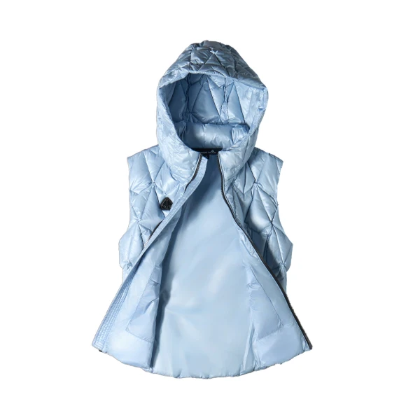 Iceberg Quilt Down Vest in Blue Ice