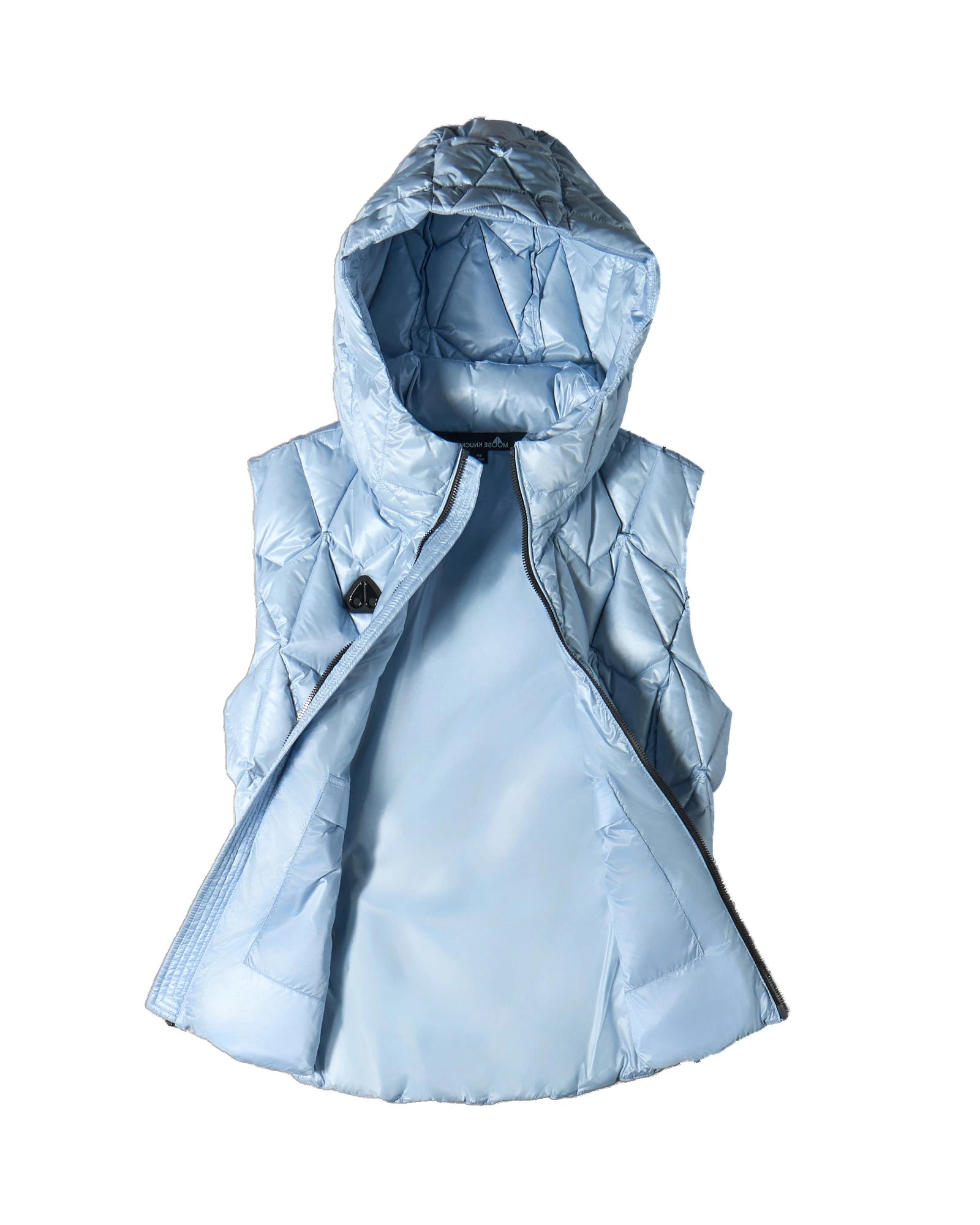 Moose Knuckles Iceberg Quilt Down Vest in Blue Ice Moose Knuckles Iceberg Quilt Down Vest in Blue Ice | Coveti