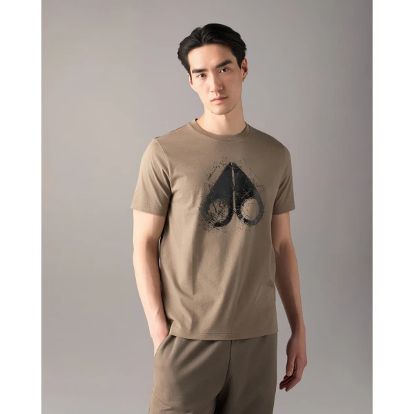 Moose Knuckles Icebreak Logo T-Shirt in Ashen | T-shirts & vests | Coveti
