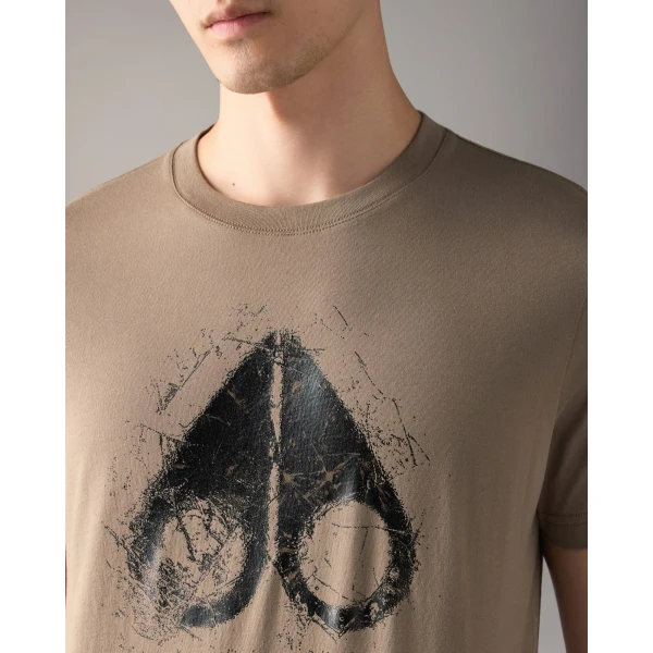 Moose Knuckles Icebreak Logo T-Shirt in Ashen | T-shirts & vests | Coveti