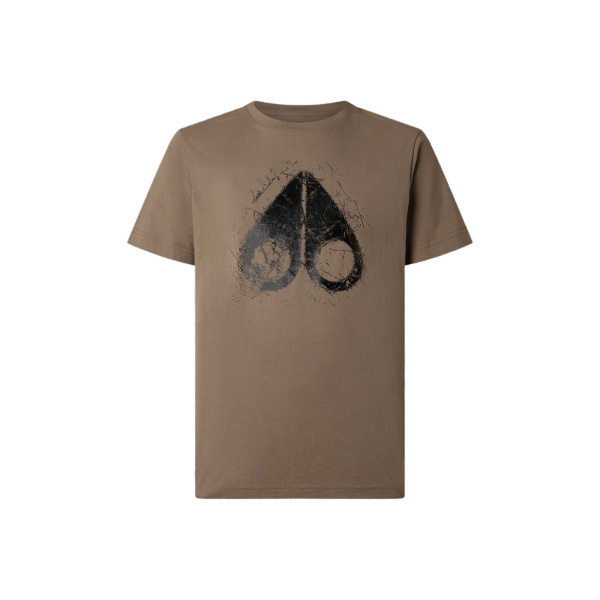 Moose Knuckles Icebreak Logo T-Shirt in Ashen | Coveti
