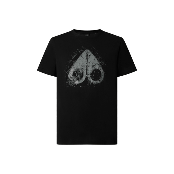 Moose Knuckles Icebreak Logo T-Shirt in Black | Coveti