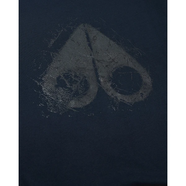 Moose Knuckles Icebreak Logo T-Shirt in Navy | T-shirts & vests | Coveti