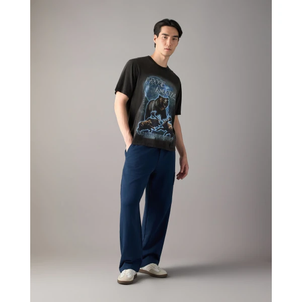 Moose Knuckles Into the Wild T-Shirt in Black | T-shirts & vests | Coveti