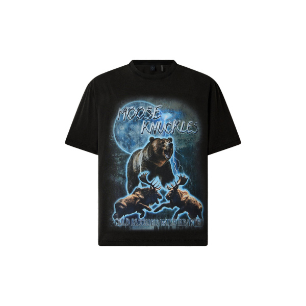 Moose Knuckles Into the Wild T-Shirt in Black | Coveti