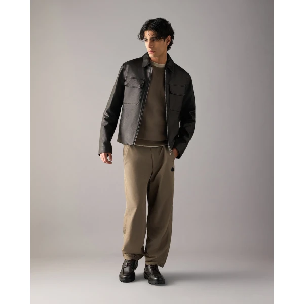 Moose Knuckles Jacques Leather Jacket in Black | Men Jackets | Coveti