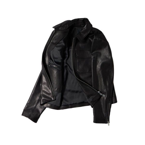 Moose Knuckles Jacques Leather Jacket in Black | Coveti