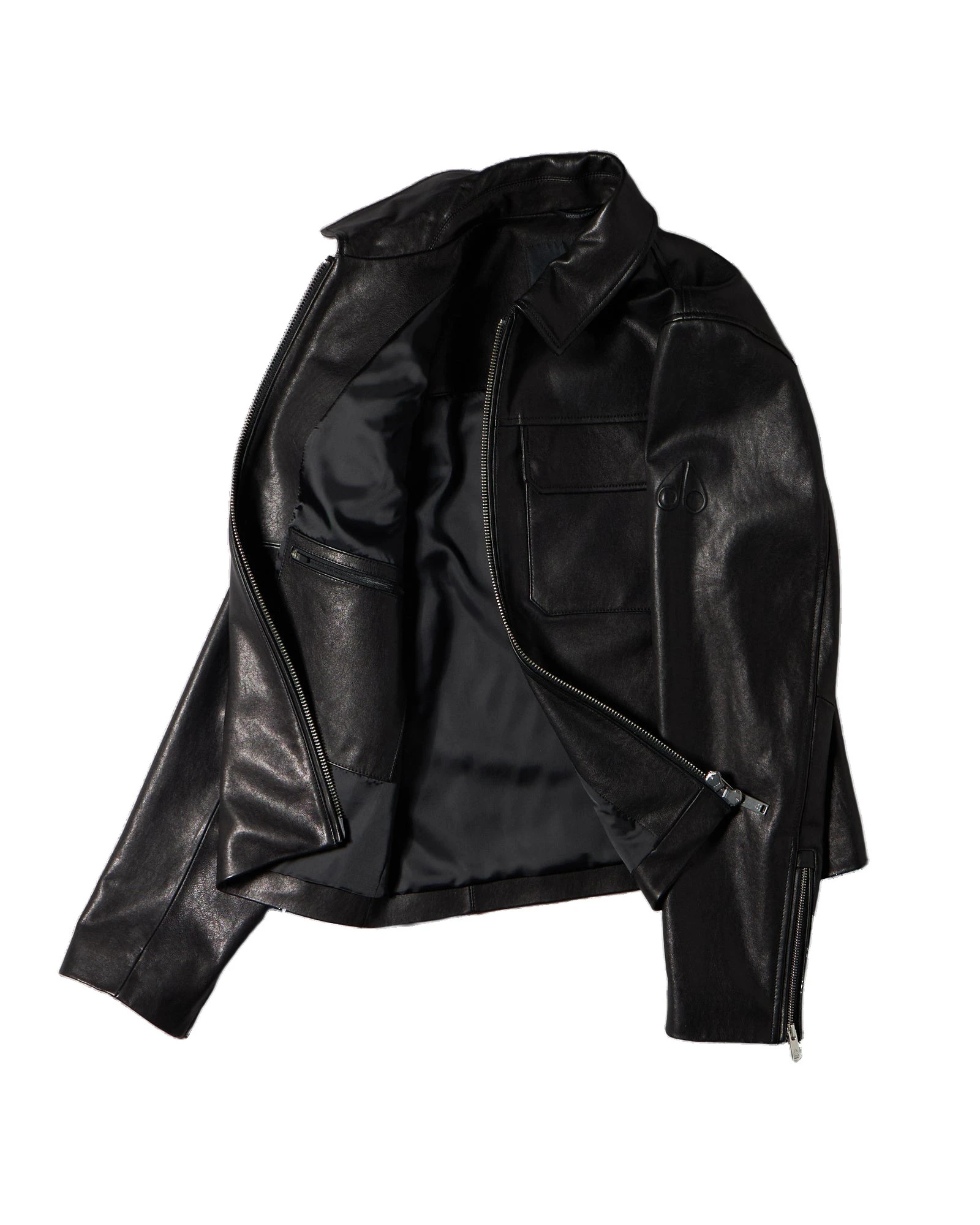 Moose Knuckles Jacques Leather Jacket in Black Moose Knuckles Jacques Leather Jacket in Black | Coveti