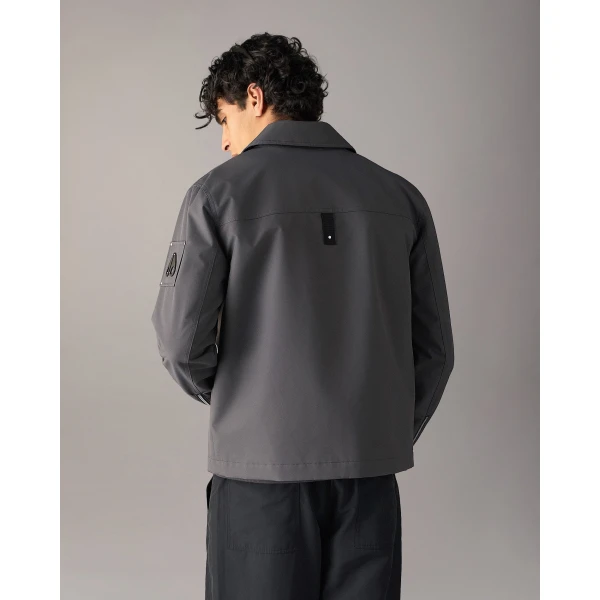 Moose Knuckles Jacques Shirt Jacket in Cement | Men Jackets | Coveti