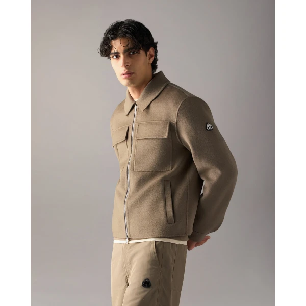 Moose Knuckles Jacques Wool Jacket in Ashen | Men Jackets | Coveti