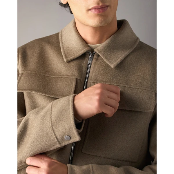Moose Knuckles Jacques Wool Jacket in Ashen | Men Jackets | Coveti
