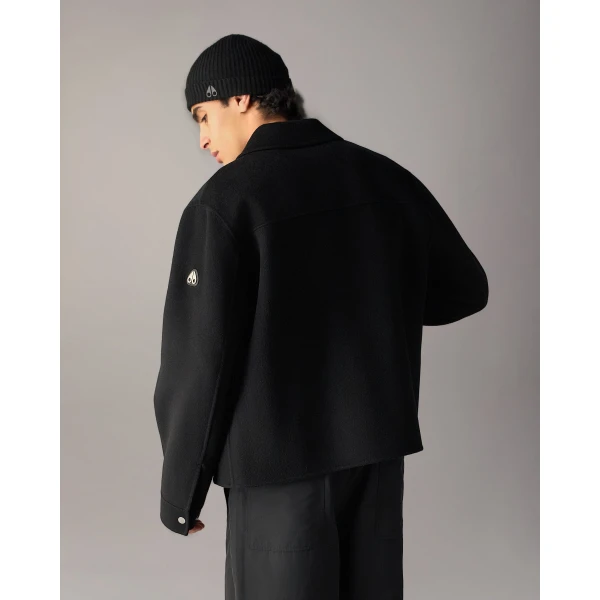 Moose Knuckles Jacques Wool Jacket in Black | Men Jackets | Coveti