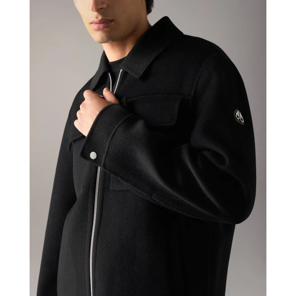 Moose Knuckles Jacques Wool Jacket in Black | Men Jackets | Coveti