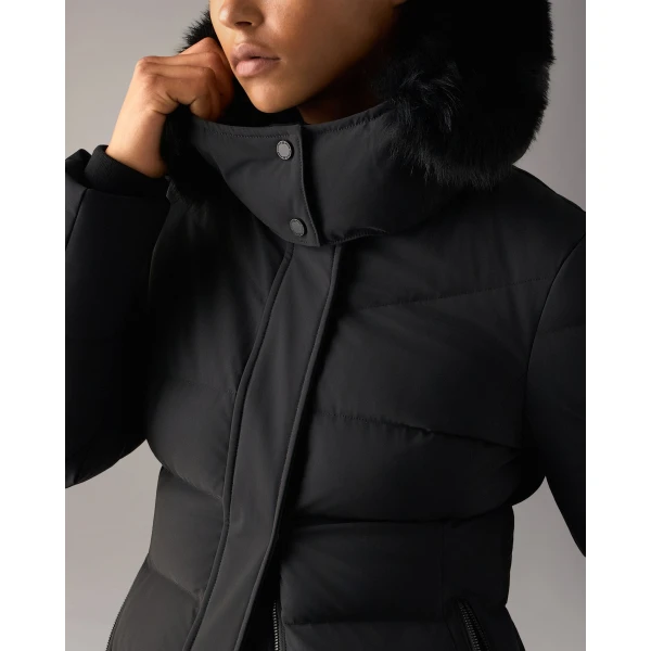 Moose Knuckles Jocada Long Down Parka in Black | Coats | Coveti