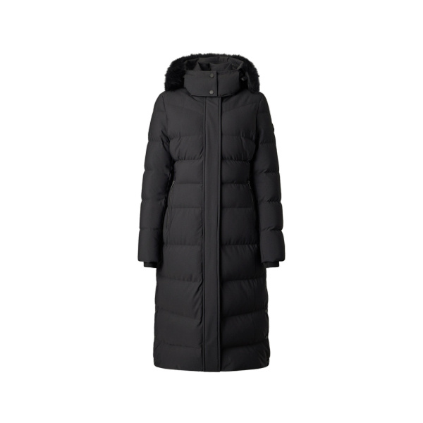 Moose Knuckles Jocada Long Down Parka in Black | Coveti