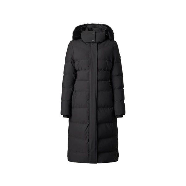 Moose Knuckles Jocada Long Down Parka in Black | Coveti