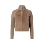 Moose Knuckles Junction Zip-Up Hybrid Sweater in Ashen | Coveti