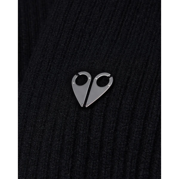 Moose Knuckles Junction Zip-Up Hybrid Sweater in Black | Sweaters | Coveti