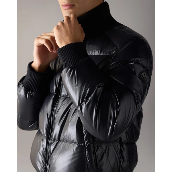 Moose Knuckles Kings Down Bomber in Black | Men Jackets | Coveti