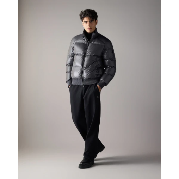 Moose Knuckles Kings Down Bomber in Cement | Men Jackets | Coveti