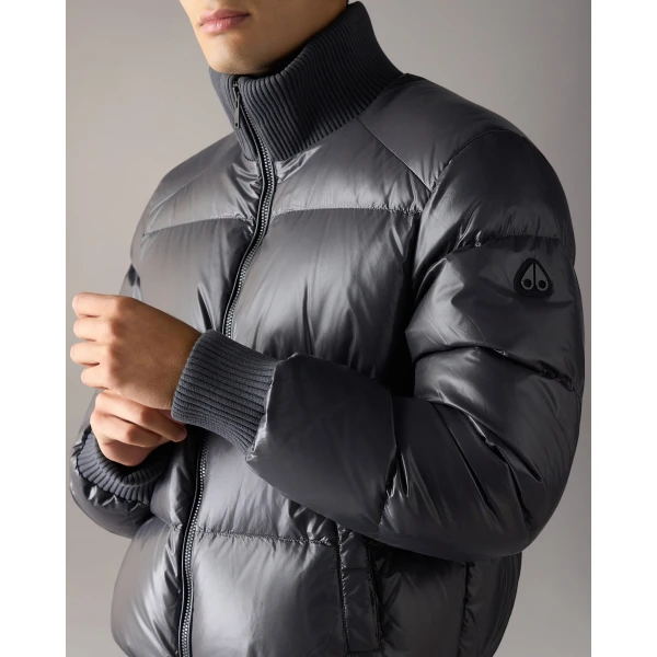 Moose Knuckles Kings Down Bomber in Cement | Men Jackets | Coveti