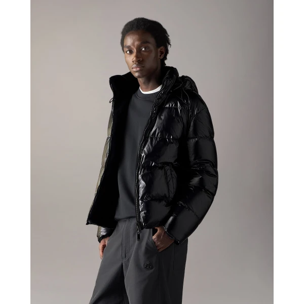Moose Knuckles Kings Reversible Down Puffer in Black | Men Jackets | Coveti