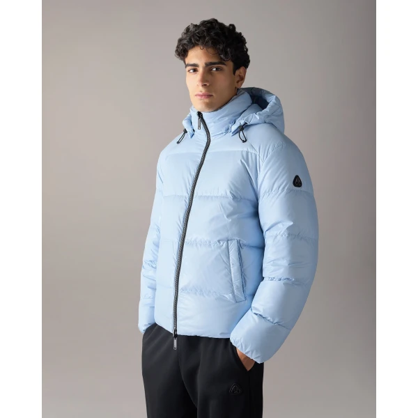Moose Knuckles Kings Reversible Down Puffer in Blue Ice | Men Jackets | Coveti
