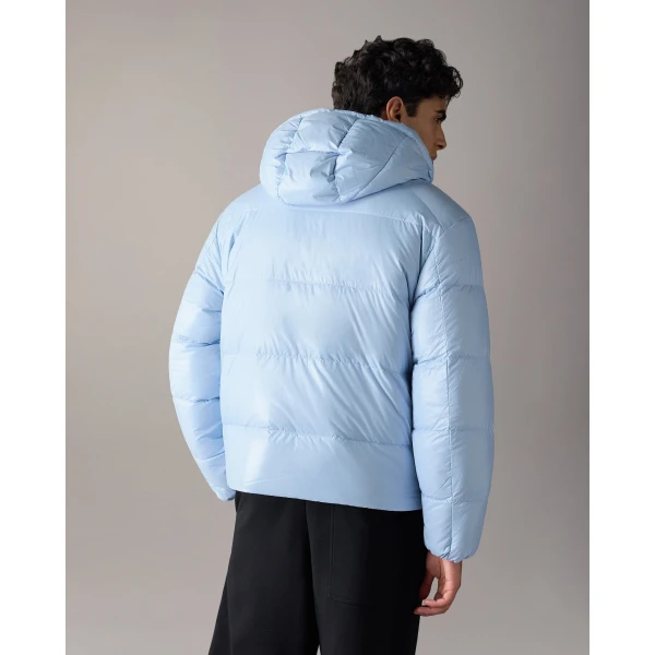 Moose Knuckles Kings Reversible Down Puffer in Blue Ice | Men Jackets | Coveti