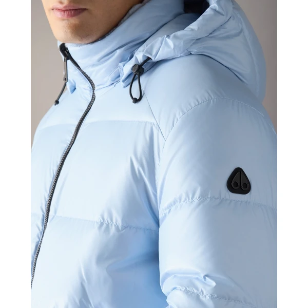 Moose Knuckles Kings Reversible Down Puffer in Blue Ice | Men Jackets | Coveti