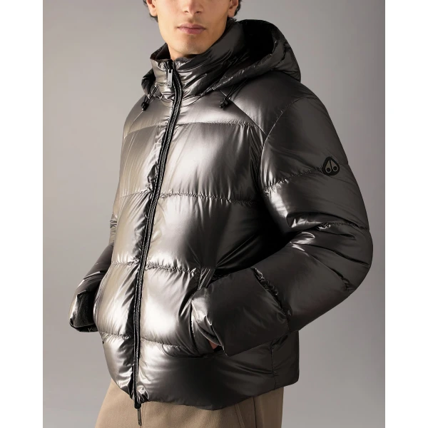 Moose Knuckles Kings Reversible Down Puffer in Cement | Men Jackets | Coveti