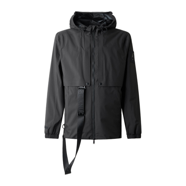 Moose Knuckles Knox Packable Rain Jacket in Black | Coveti