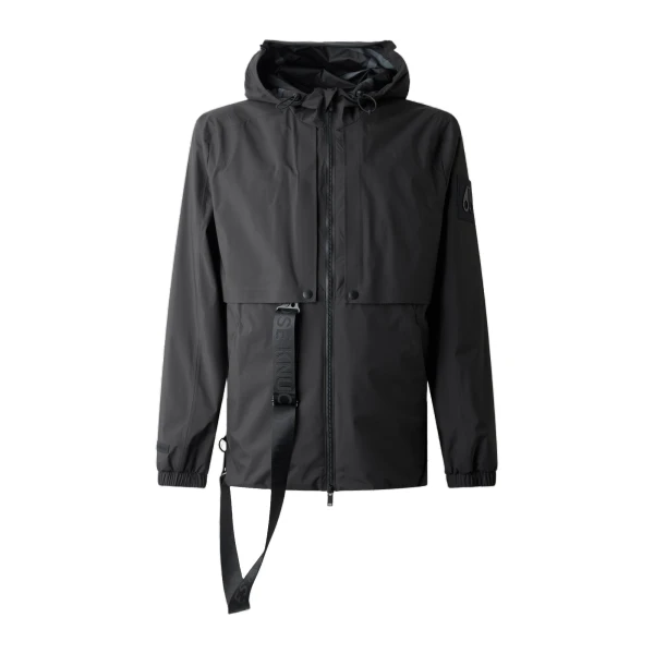 Moose Knuckles Knox Packable Rain Jacket in Black | Coveti