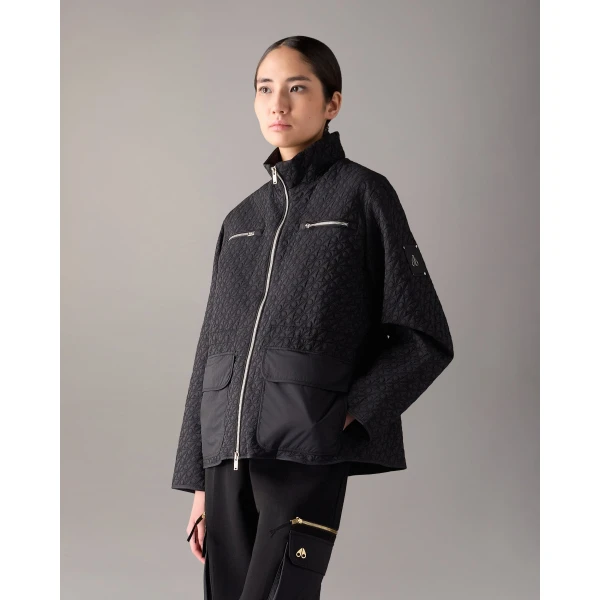 Moose Knuckles Lakeshore Jacket in Black Monogram | Jackets | Coveti