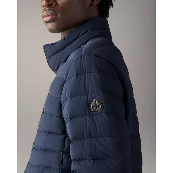 Moose Knuckles Laki Down Jacket in Navy | Men Jackets | Coveti