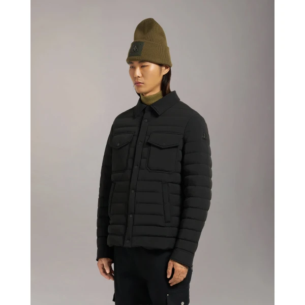 Moose Knuckles Lennox Shirt Jacket in Black | Men Jackets | Coveti