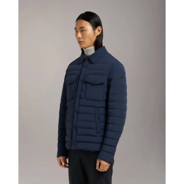 Moose Knuckles Lennox Shirt Jacket in Navy | Men Jackets | Coveti