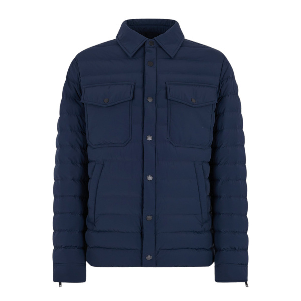 Moose Knuckles Lennox Shirt Jacket in Navy | Coveti