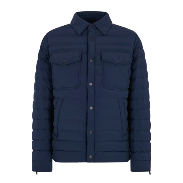 Moose Knuckles Lennox Shirt Jacket in Navy | Coveti