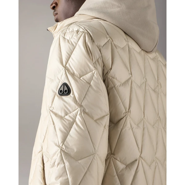 Moose Knuckles Lightweight Iceberg Quilt Down Jacket in Alabaster | Men Jackets | Coveti