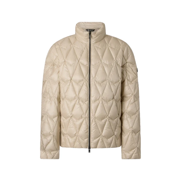 Moose Knuckles Lightweight Iceberg Quilt Down Jacket in Alabaster | Coveti
