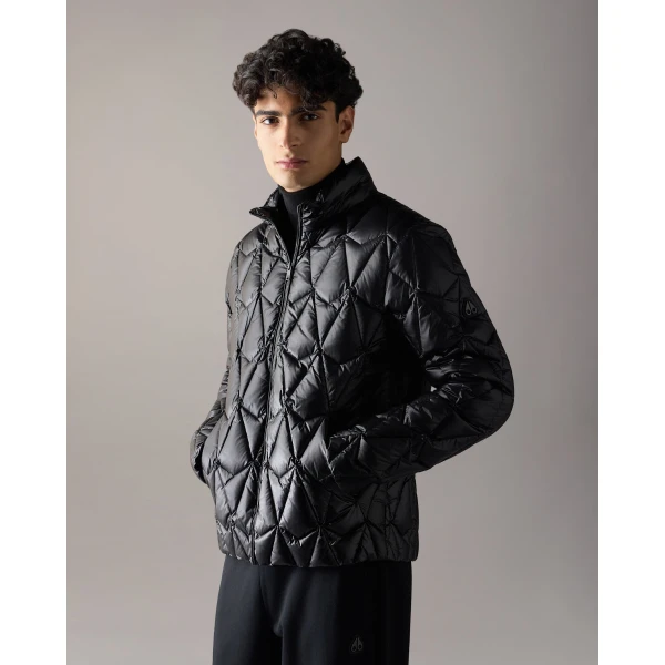Moose Knuckles Lightweight Iceberg Quilt Down Jacket in Black | Men Jackets | Coveti