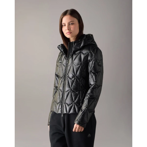 Moose Knuckles Lightweight Iceberg Quilt Down Jacket in Black | Jackets | Coveti