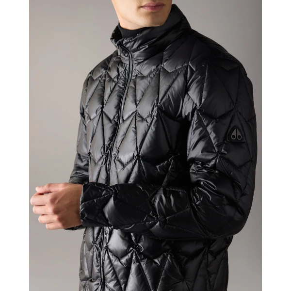 Moose Knuckles Lightweight Iceberg Quilt Down Jacket in Black | Men Jackets | Coveti